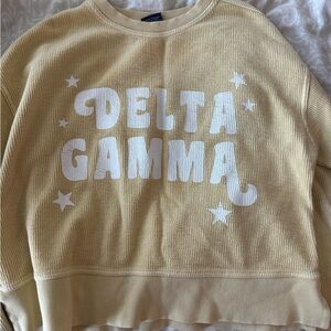 Charles River Apparel Yellow Delta Gamma Crewneck